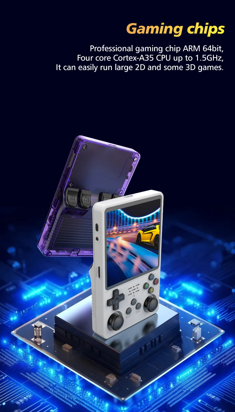 R36PLUS Retro Gaming Handheld Console - 4 inch IPS Display - Built-in WiFi - 15,000 Games - 64GB/128GB/256GB