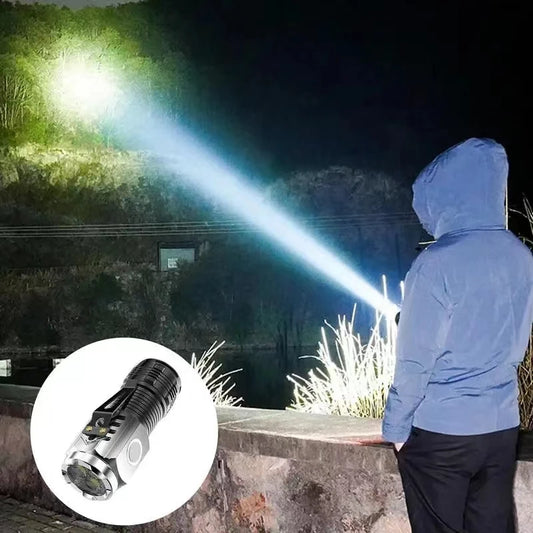 Rechargeable LED Flashlight - Multi functional for Long Range Portable