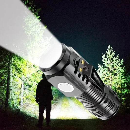 Rechargeable LED Flashlight - Multi functional for Long Range Portable