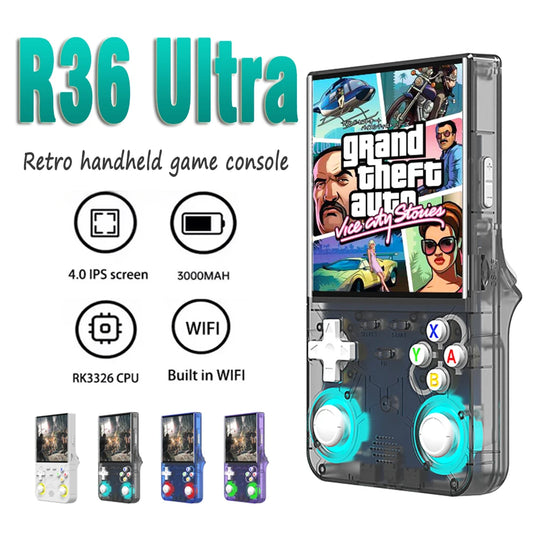 R36 ULTRA handheld game console - Linux system - HD 4-inch IPS Screen - retro game player
